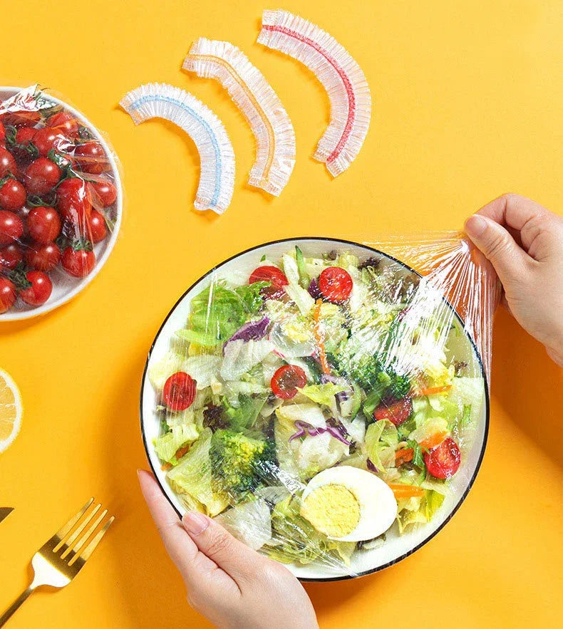 100pcs Disposable Food Cover Hats Fruit Cover Elastic