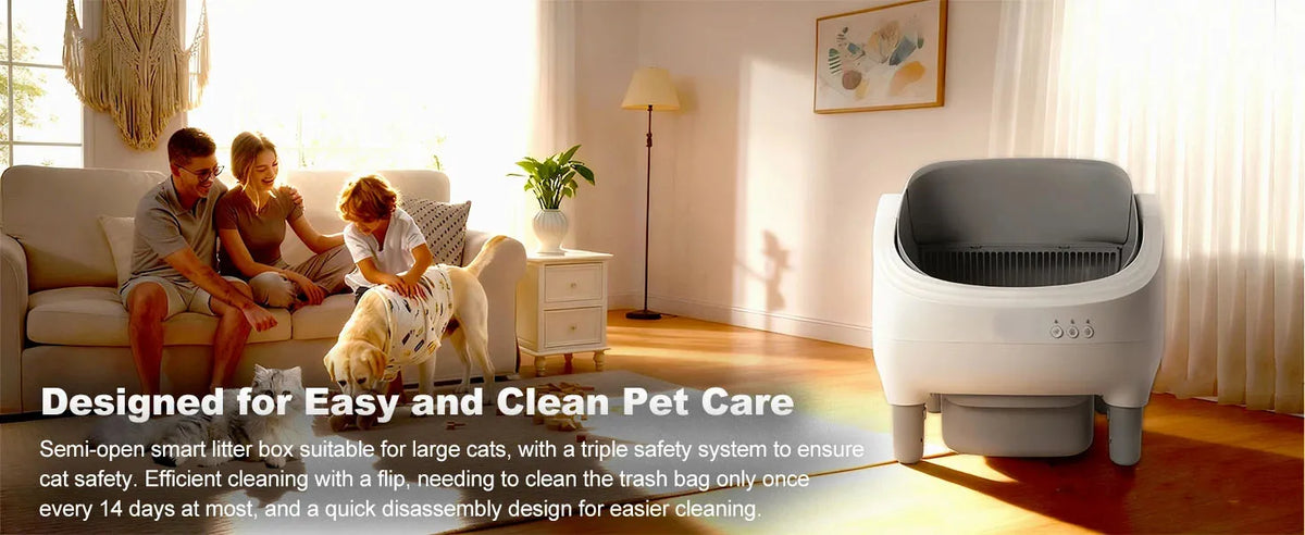 Miaoerduo 75l Self-Cleaning Cat Litter Box App Real-Time