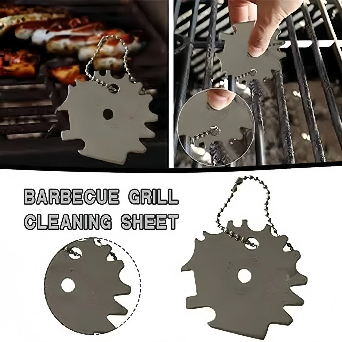 Bbq Grill Cleaner Heavy Duty Stainless Steel Scraper