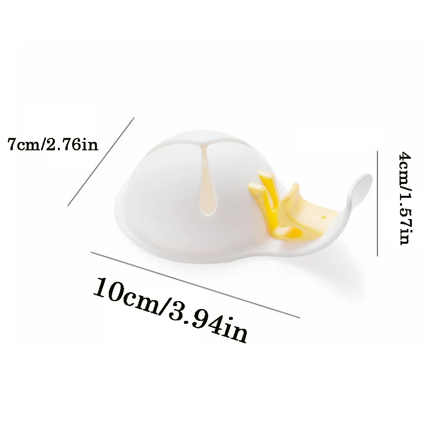 1pc Egg Yolk Separator Divider Rack White Plastic