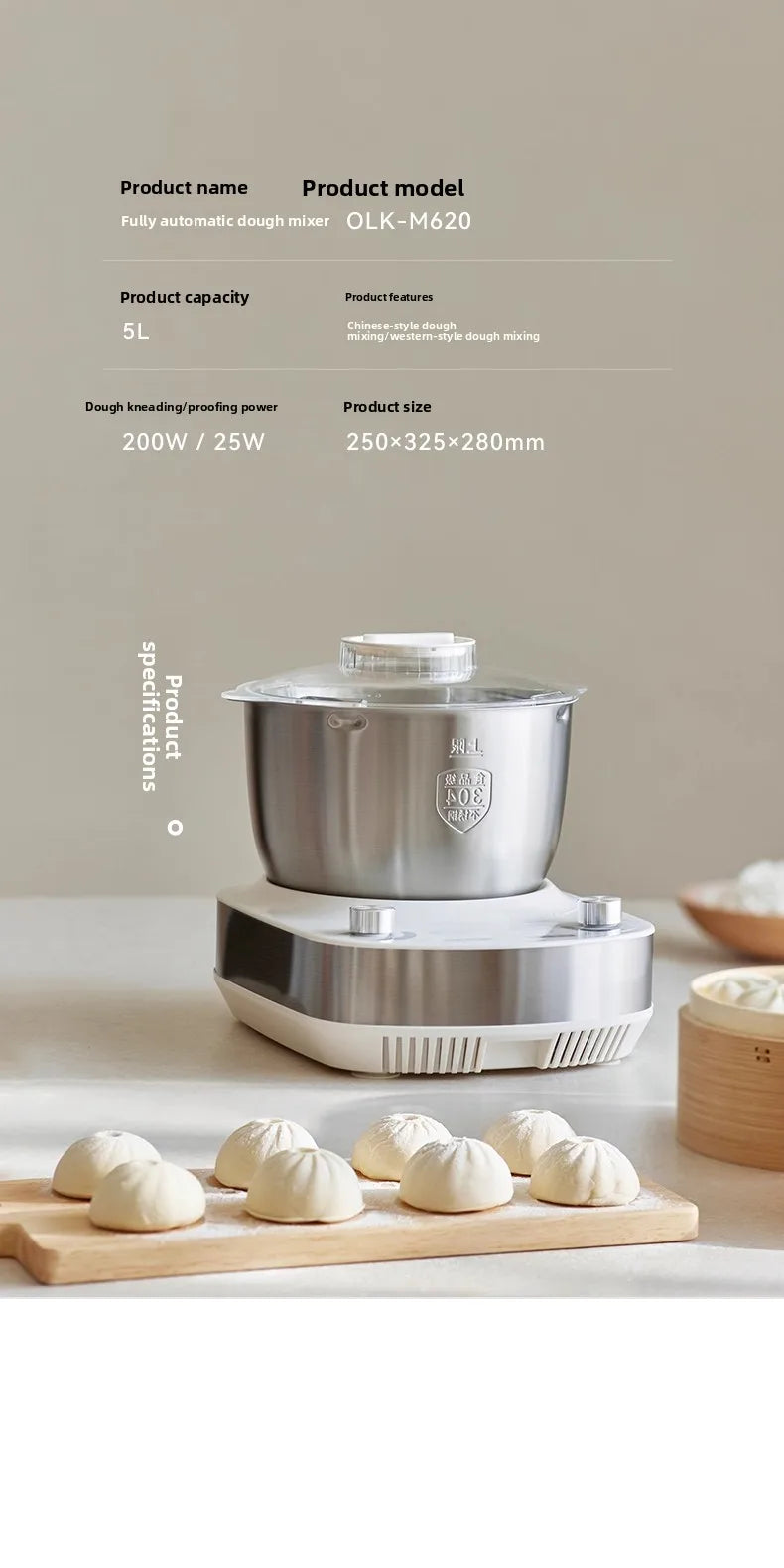 Chef Machine Dough Mixer Fully Automatic Model Kneading