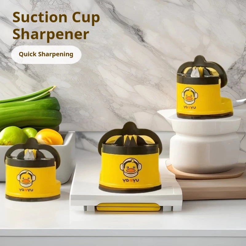 Mini Suction Cup Duck Sharpeners Creative Knife Sharpener