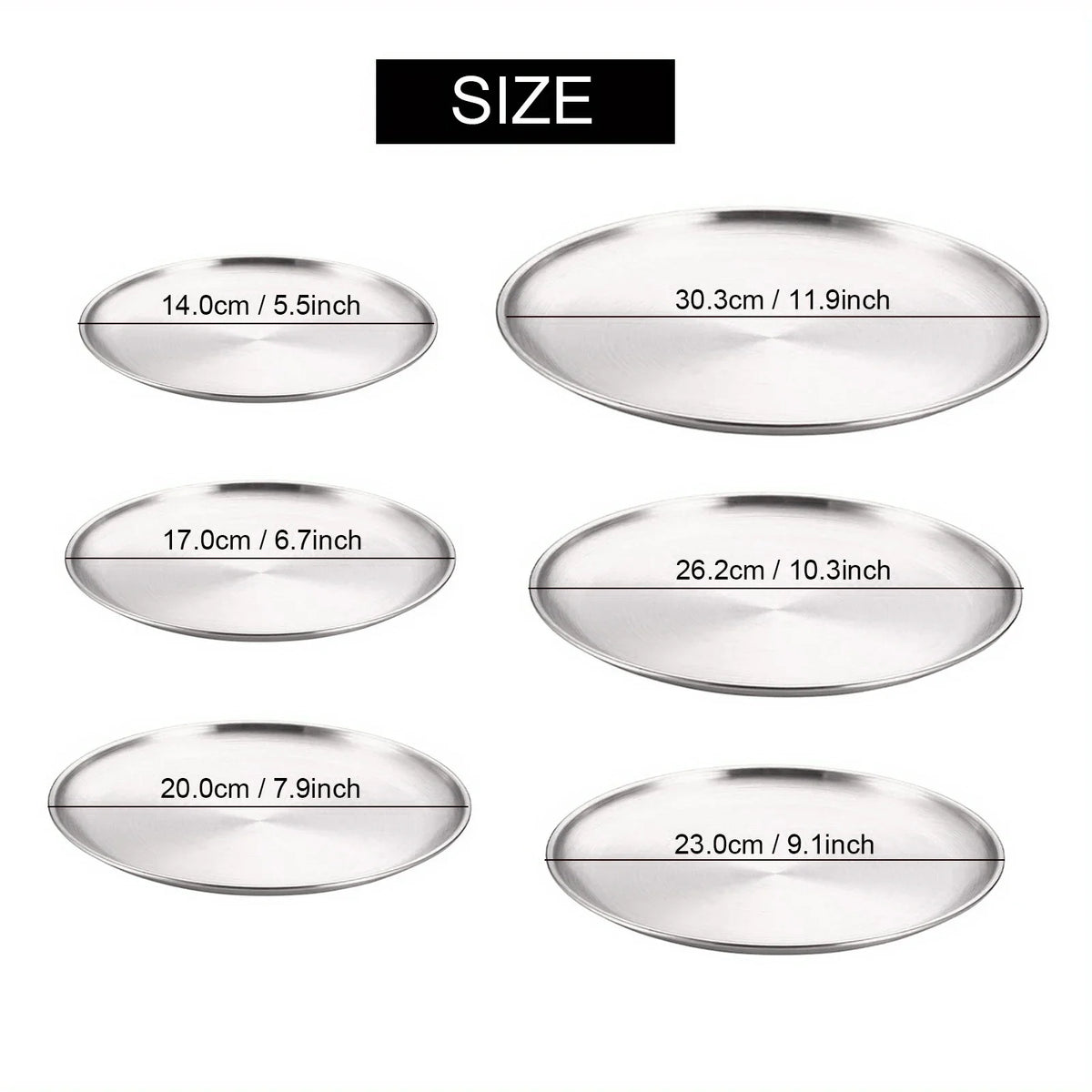 6pcs High Quality Stainless Steel Bone Spitting Dish
