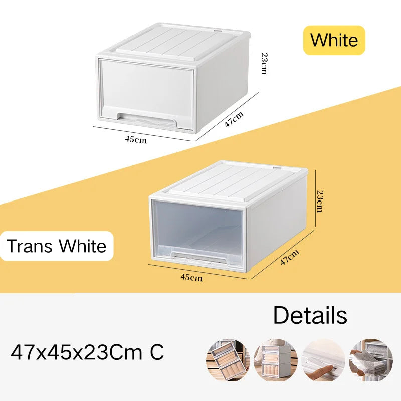 Stacking Storage Drawer Boxes Large Capacity Wardrobe Drawer