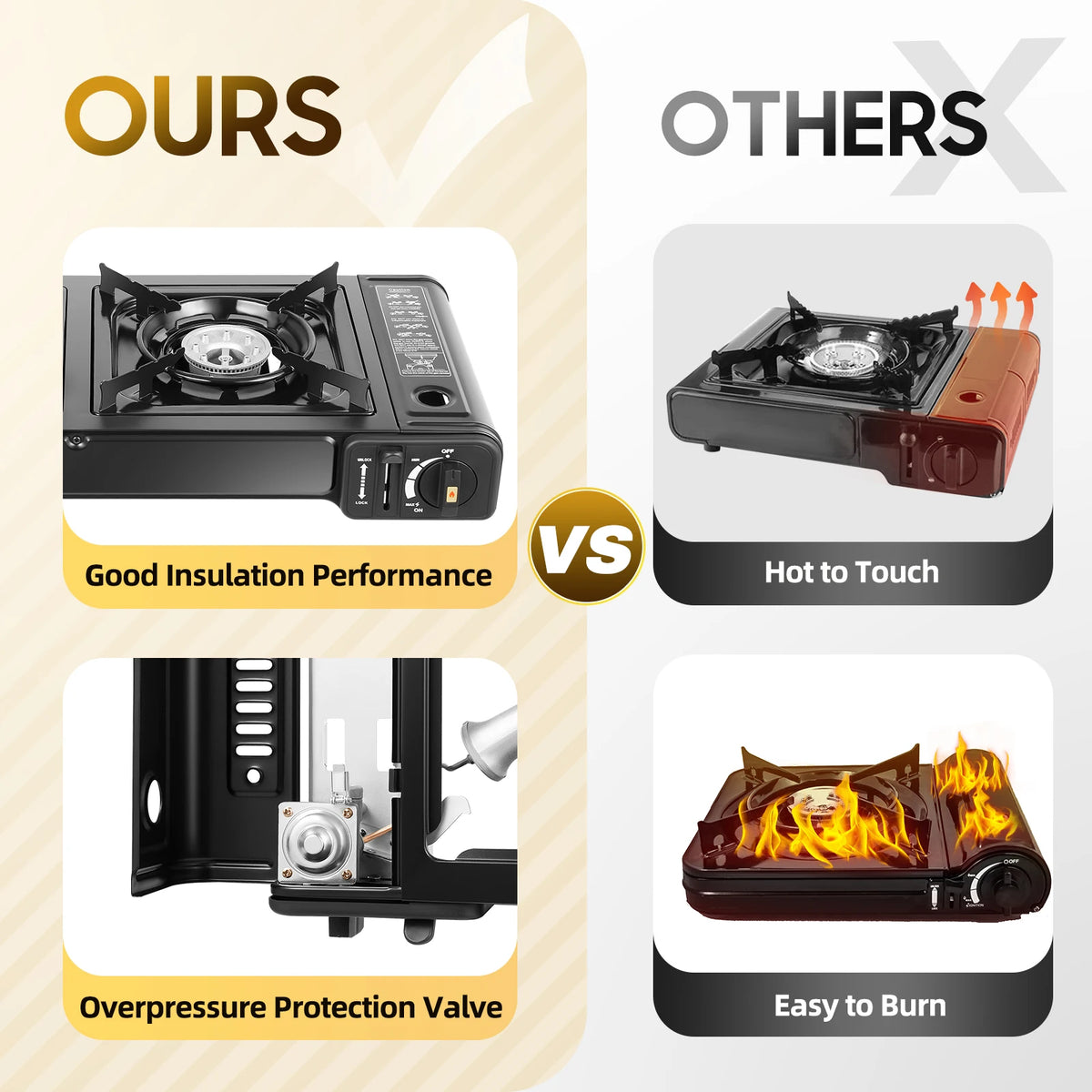 Double Head Barbecue Gas Stove Baking Tray Application