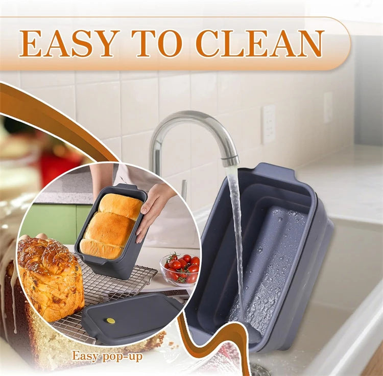 Lmetjma Silicone Bread Loaf Pan Collapsible Bread Toast