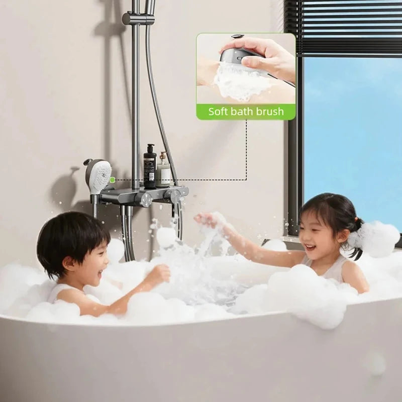 Bathroom Shower System Silicone Brush Head Foam Children