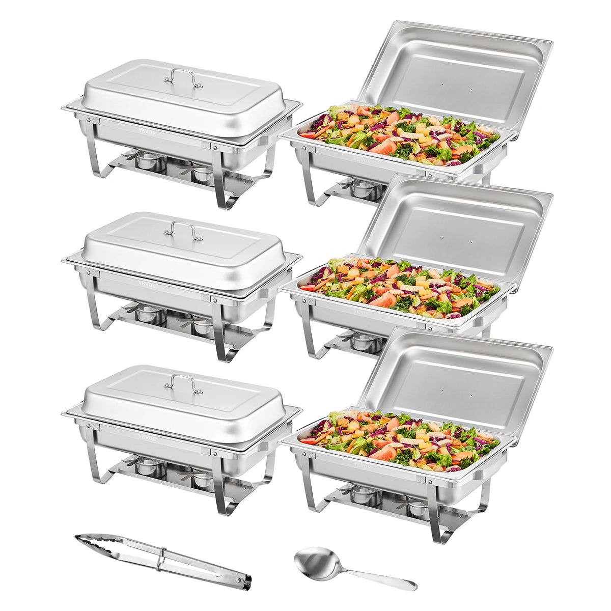 Succebuy 8qt Rectangle Chafing Dish 2/4/6 Packs W/