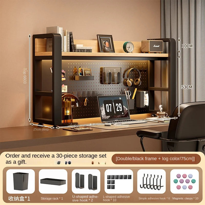 Desktop Shelving Unit Pegboard Desk/Computer Desk Multi-Layer