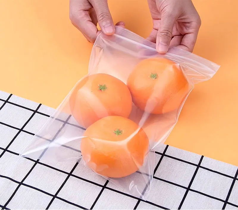 100 Small Plastic Ziplock Bags Resealable Transparent Jewelry