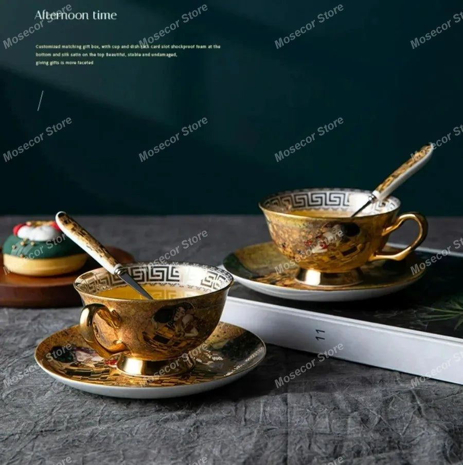 Egyptian Couple Coffee Cup European Bone China Coffee