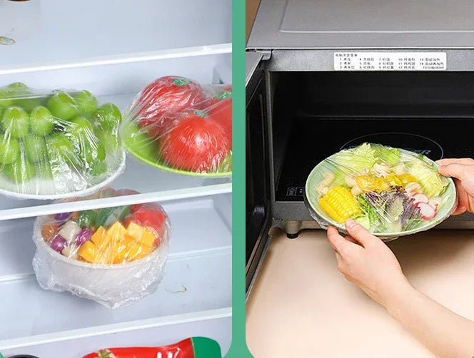100pcs Disposable Food Cover Hats Fruit Cover Elastic