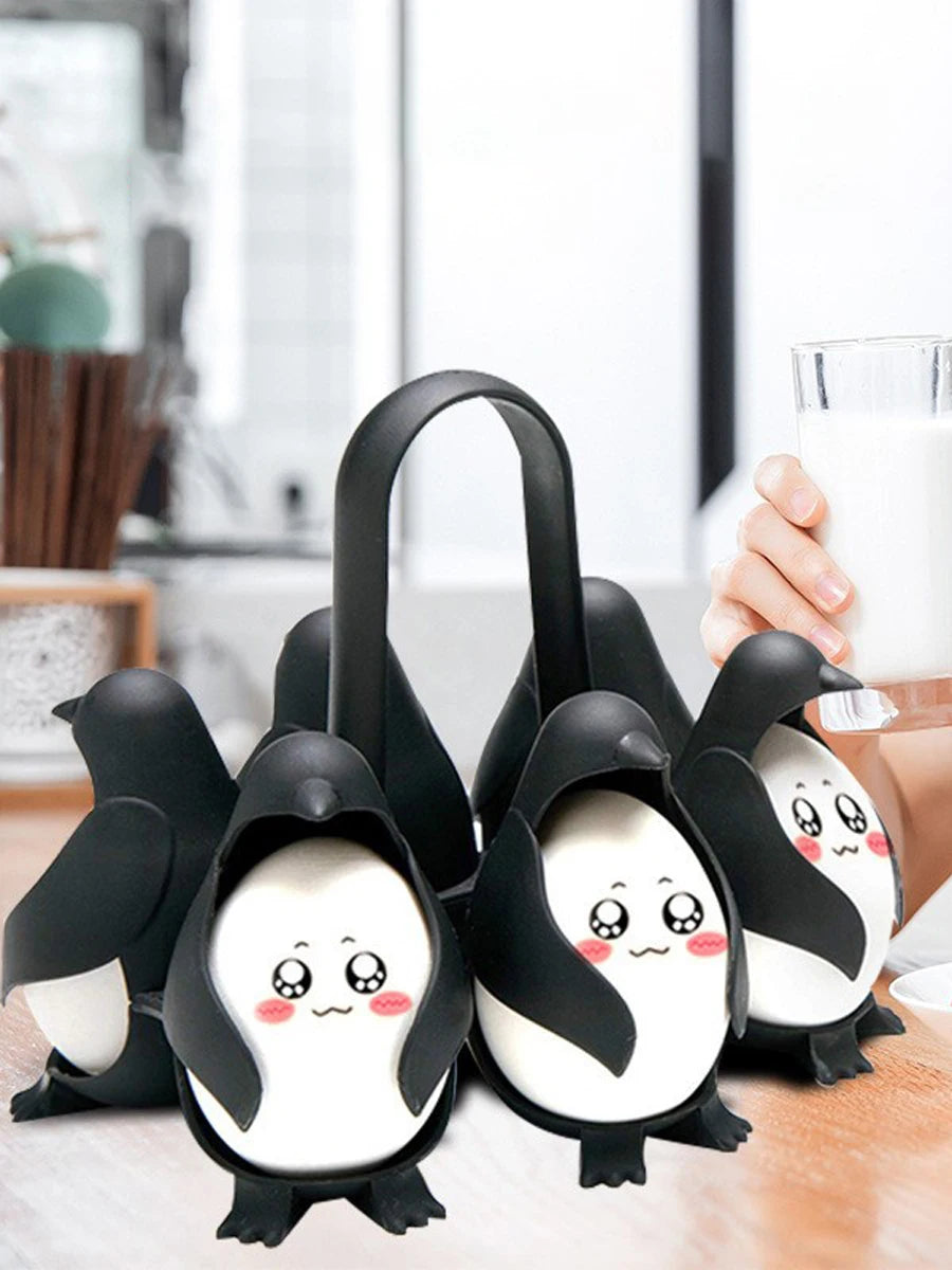 Penguin Egg Steamer & Refrigerator Egg Holder 6pcs