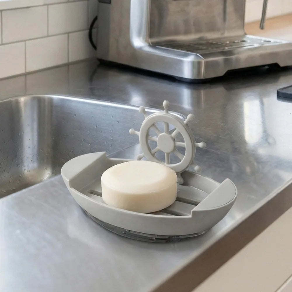 Decor Drainage Boat-Shaped Soap Dish Innovative Soap Holder