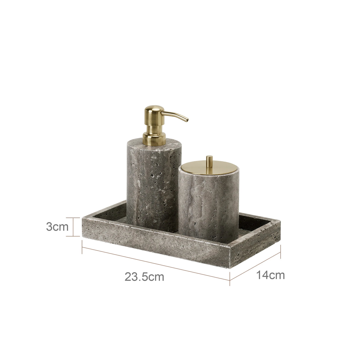 Grigio Travertino Bathroom Sets Vintage Marble Soap Holder