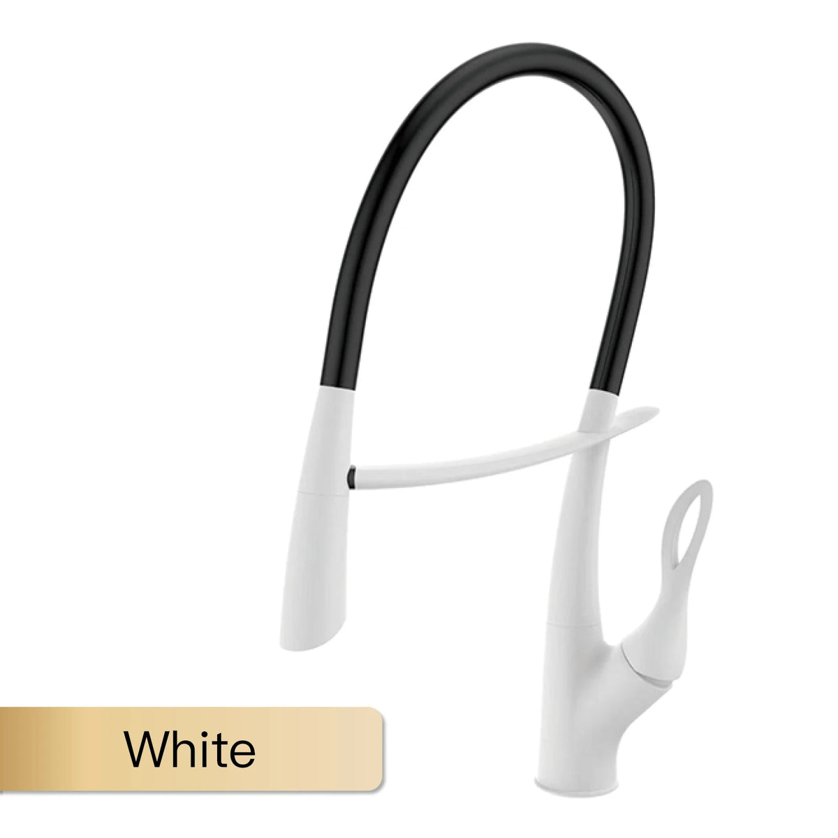 Modern Luxury Black Brass Faucet Pull-Out Magnetic Suction