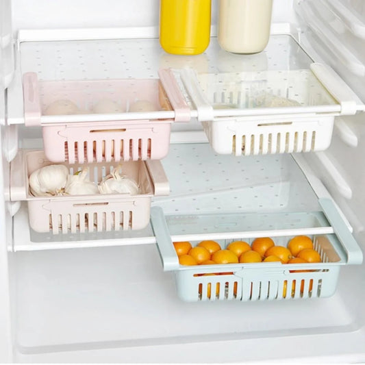 Refrigerator Drawer Organizer Pull Out Shelf Storage Organizer