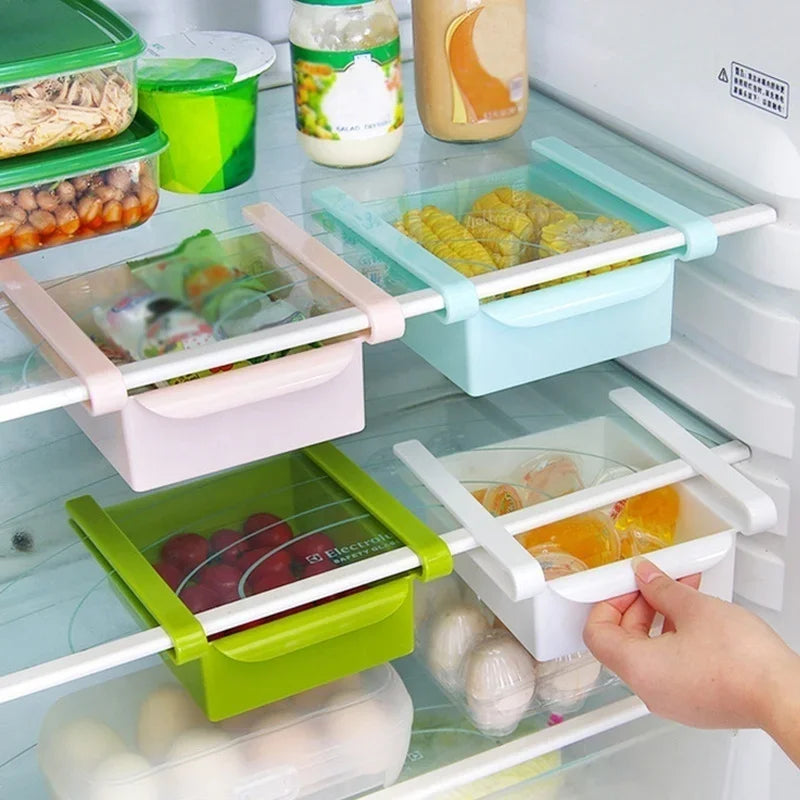 Slide Fridge Freezer Space Saver Organizer Storage Rack
