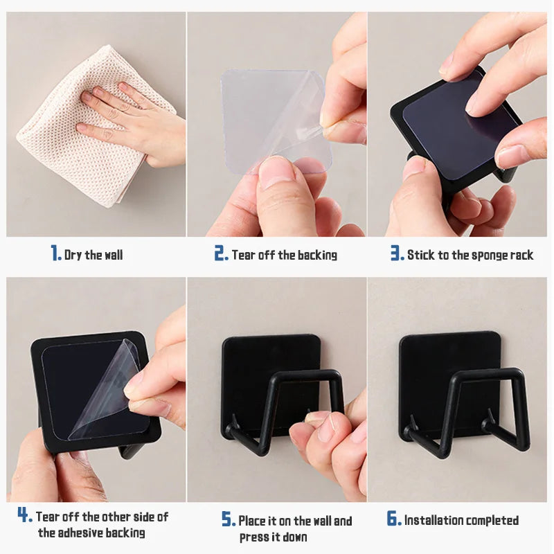 Sink Sponge Holder Drain Drying Rack Sponge Steel