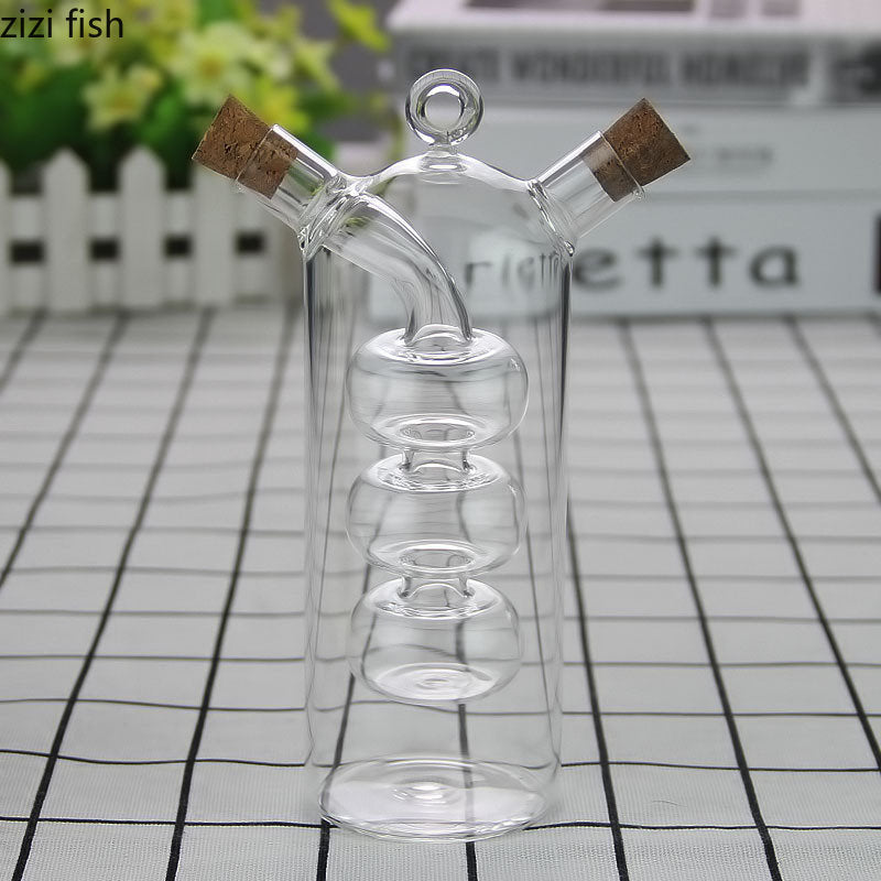 Double Glass Oiler Dual-Purpose Glass Bottle Lecythus Vinegar