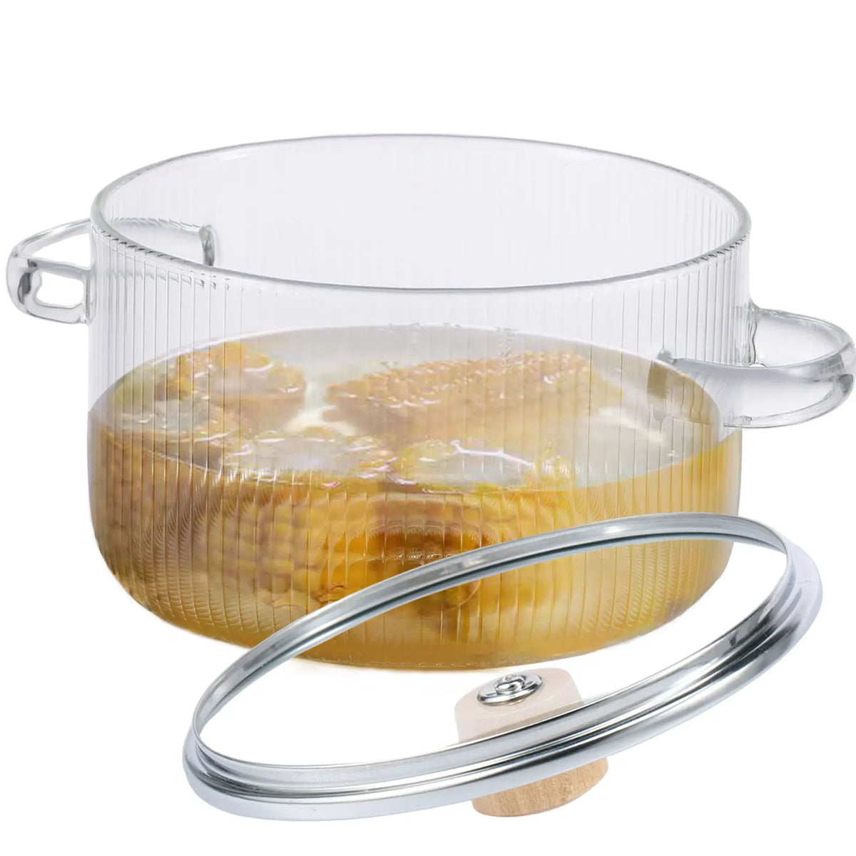 Glass Saucepan Clear Cooking Pot Lid 6l Heat