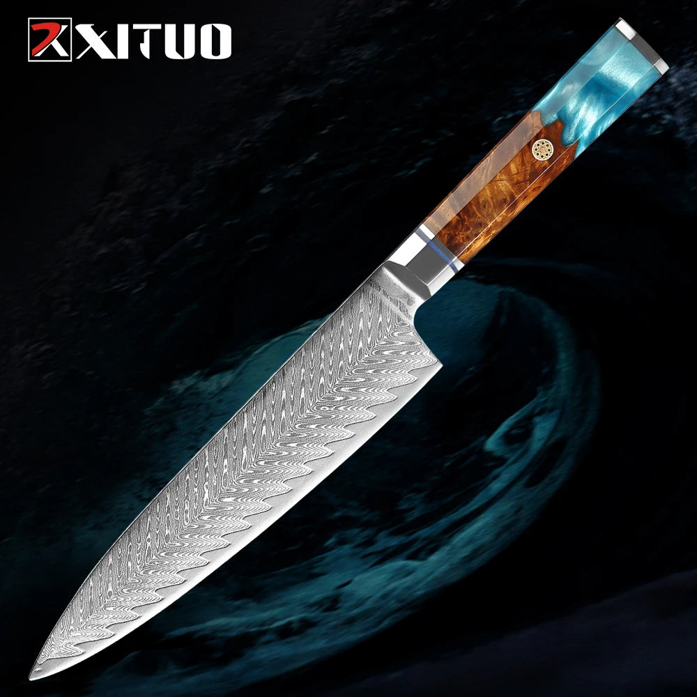 Japanese 67-Layer Damascus Steel Knife Utility Knife Meat