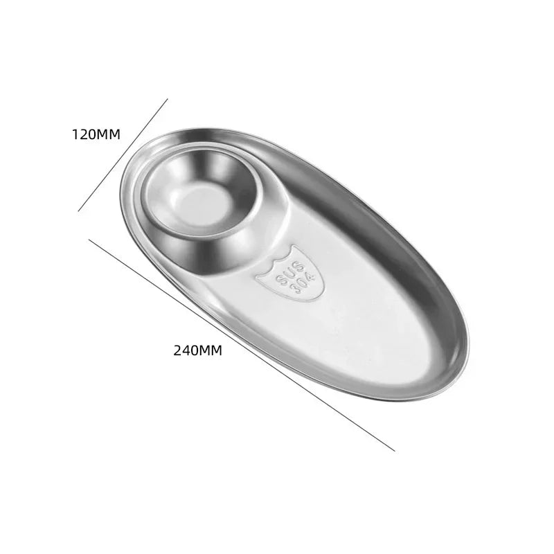 304 Stainless Steel Dinner Tray Lunch Container Snack