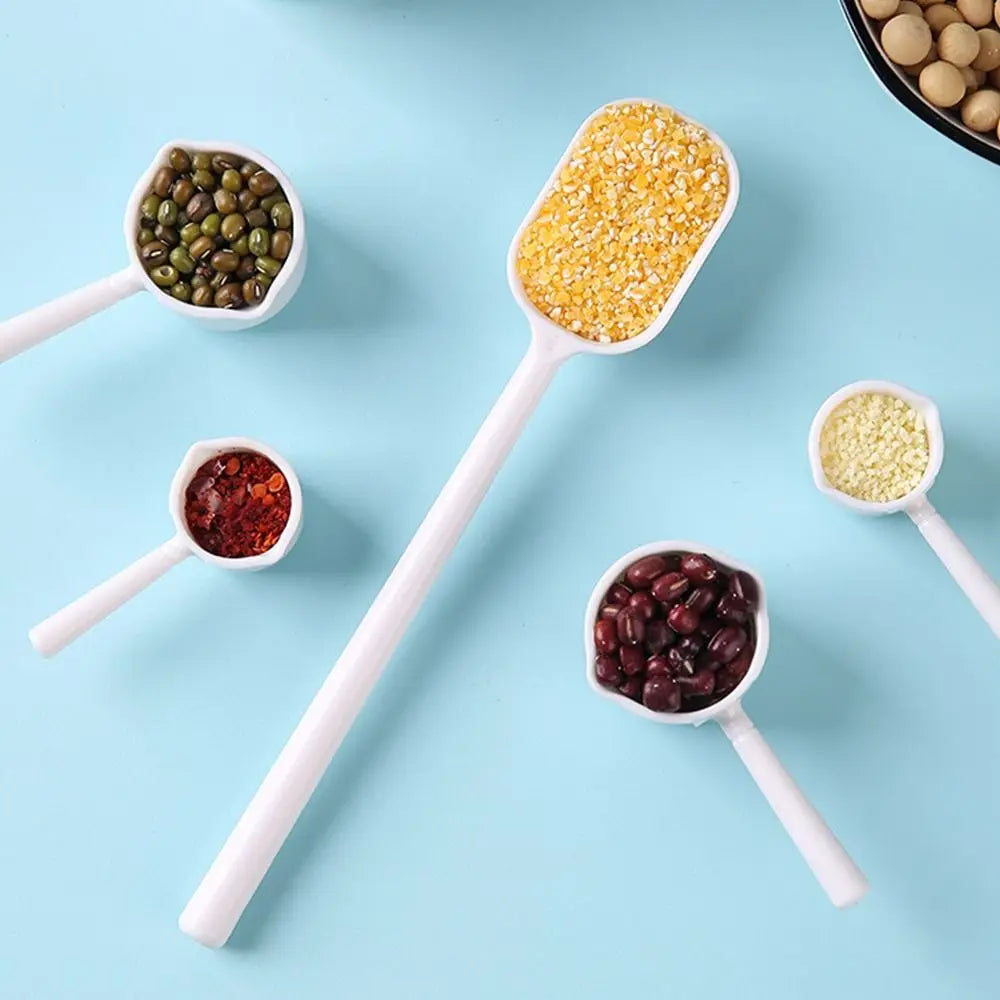 2pcs Durable Measuring Spoon Transparent Salt Washing Powder