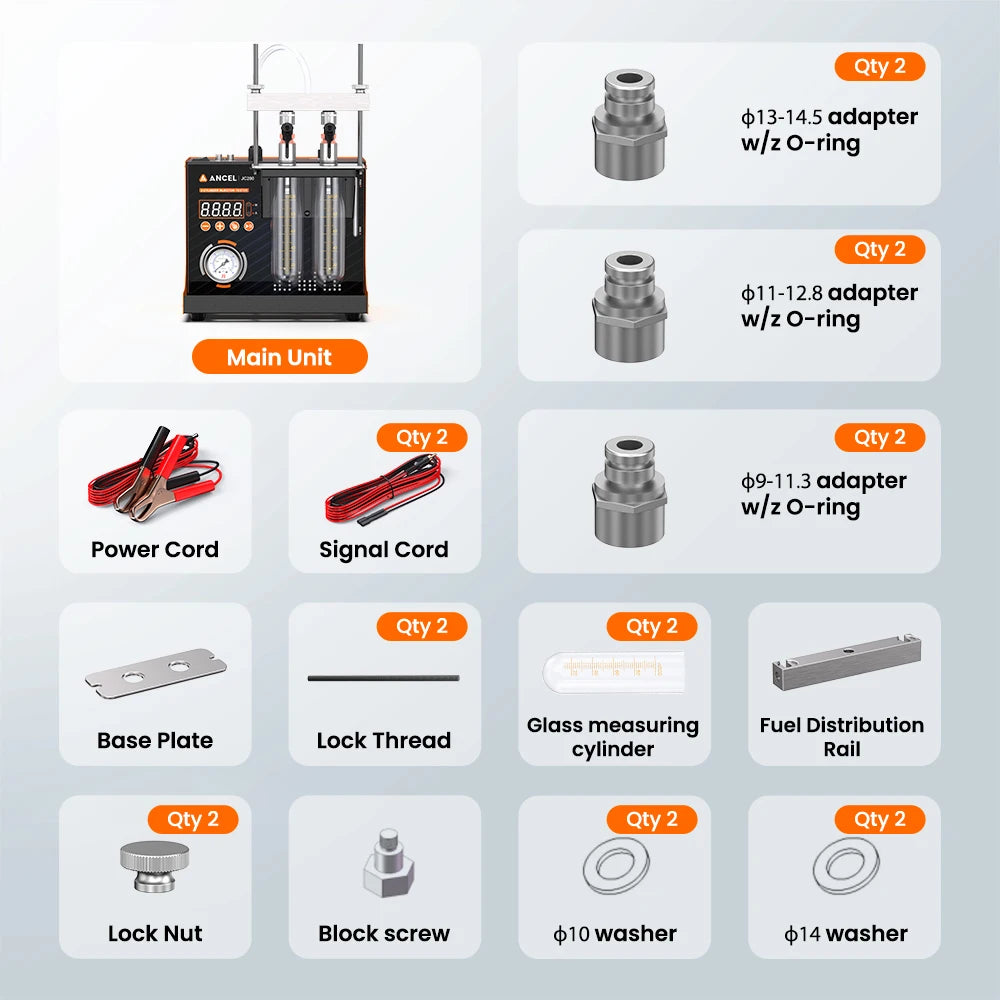 Ancel Jc200 Fuel Injector Cleaner Tester Machine Auto