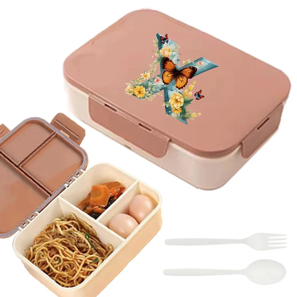 Flip Lid Compartment Lunch Box Food Organizer Case