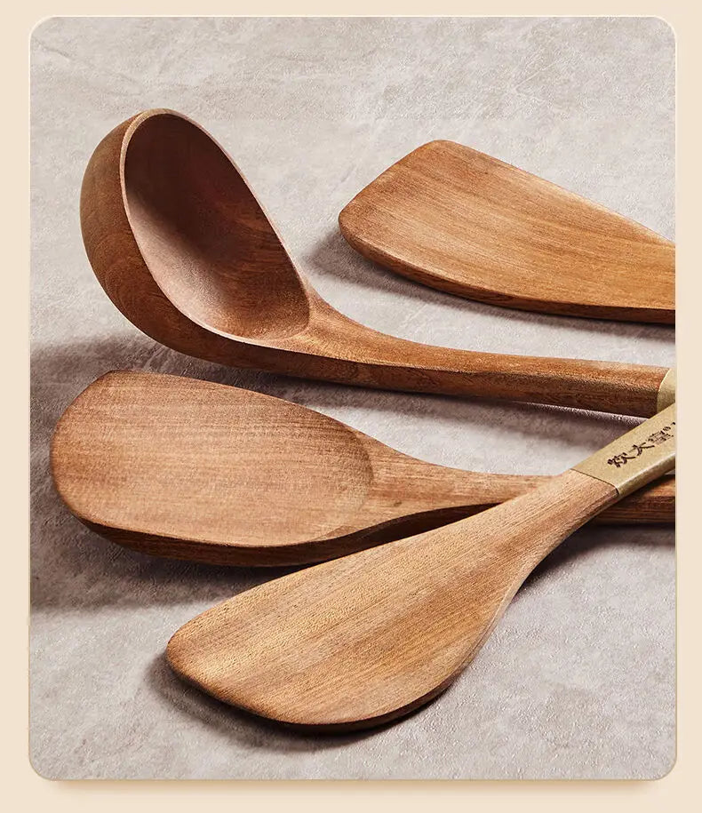 Cooker King Ebony Wood Cooking Non-Stick Pan Spatula