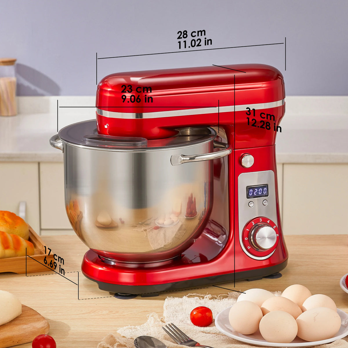 Biolomix Food Stand Mixer Blender Quiet Motor Cream