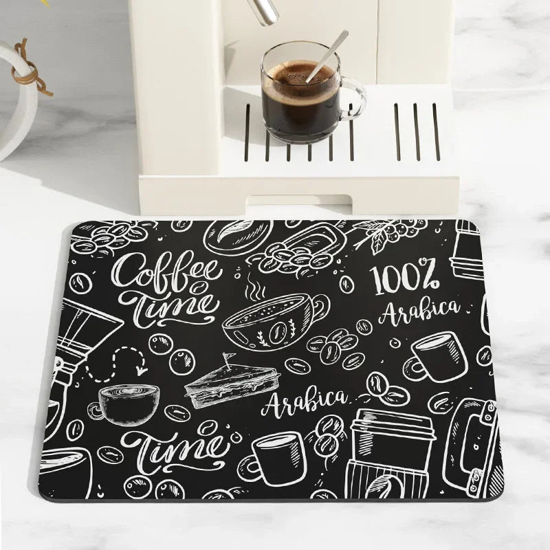 Countertop Dish Drying Mat Absorbent Drain Mat Non