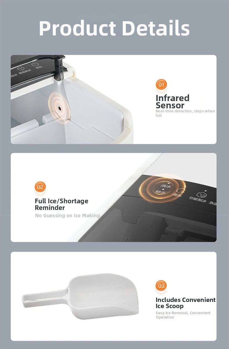 Mini Ice Maker Machine Dorm Student Automatic Ice