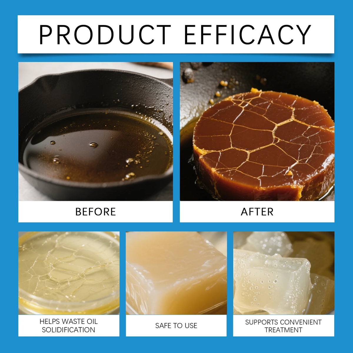 Natural Cooking Oil Solidifier Powder Grease & Fry