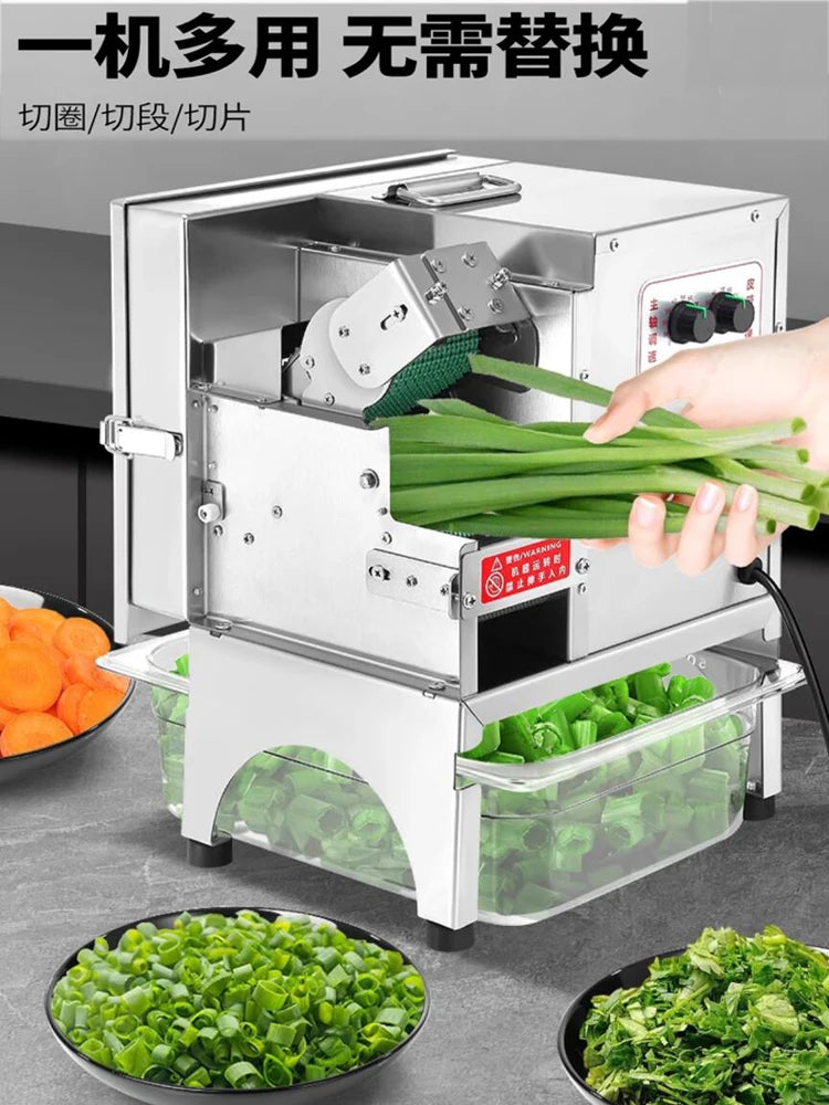 700rpm Commercial Electric Scallion Chopper 150kg/H Vegetable