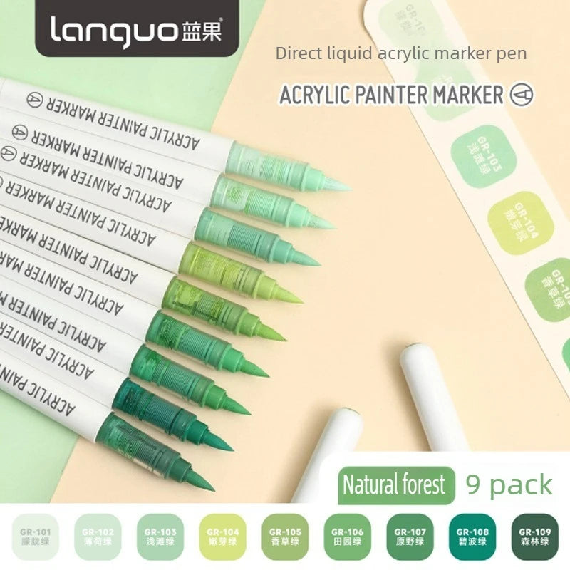 Languo 288/9 Colors Direct Liquid Acrylic Marker Soft