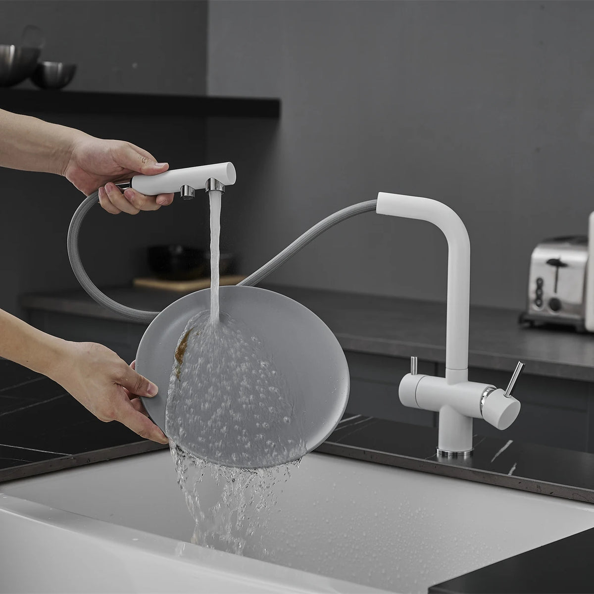 Brushed Gold Pull Out Filter Mixer Faucets Quality