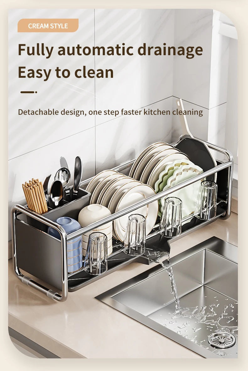 Dish Drying Rack Bowl Drainer Over Sink Drainer