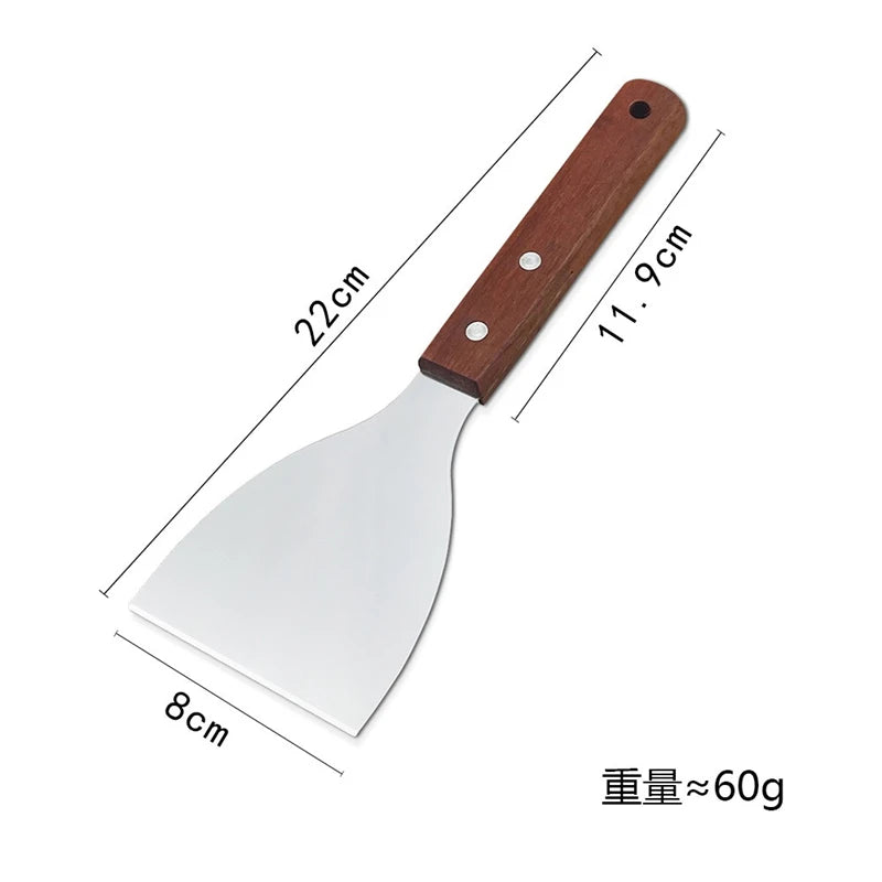 Stainless Steel Spatula Grill Scraper Non Stick Durable