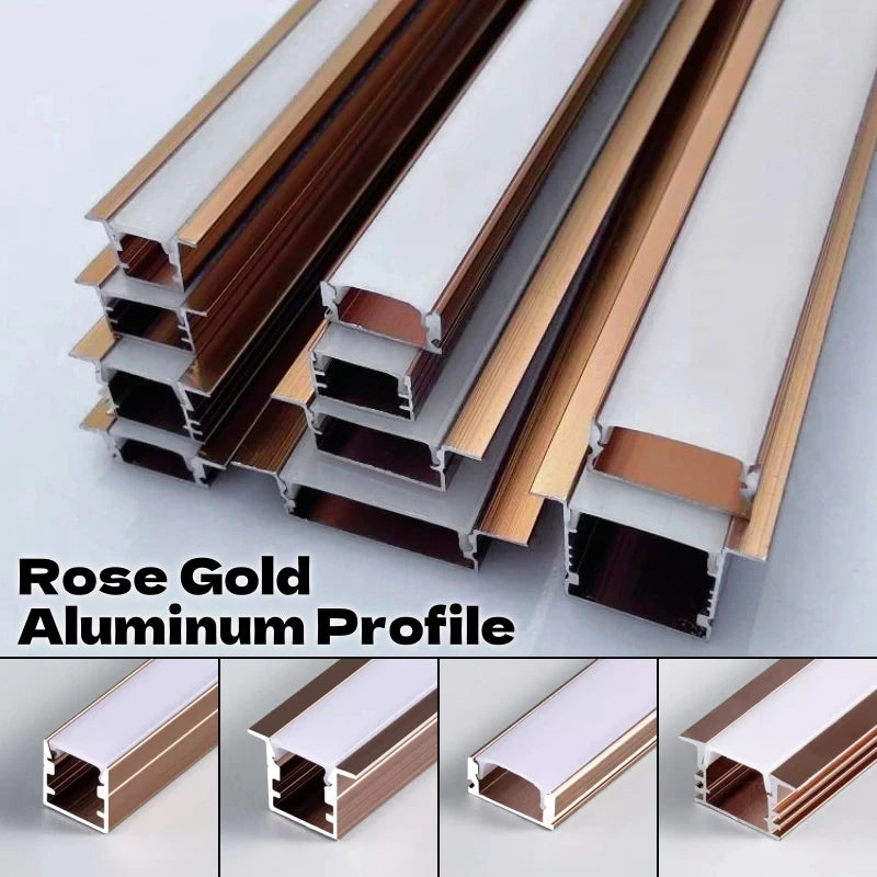 Rose Gold U/Yw Style Led Aluminum Profile 5050