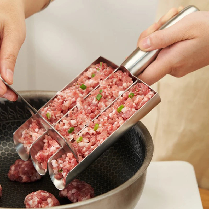 304 Stainless Steel Meatball Scoop Easy-Release Non-Stick Fish