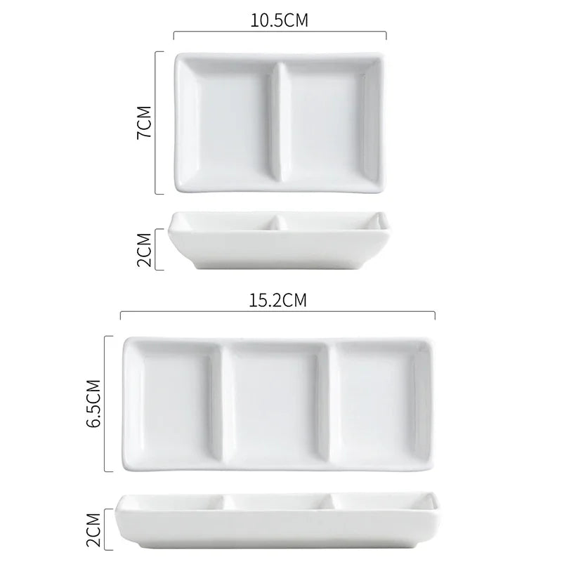 White Ceramic Seasoning Dish Sushi Dish Soy Sauce