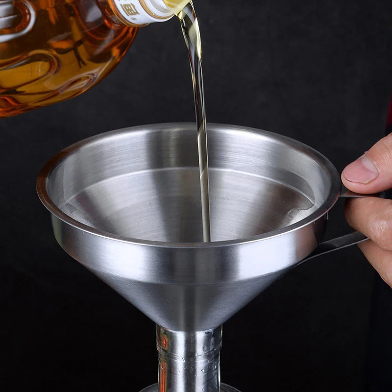 304 Stainless Steel Funnel Metal Wide Mouth Funnel