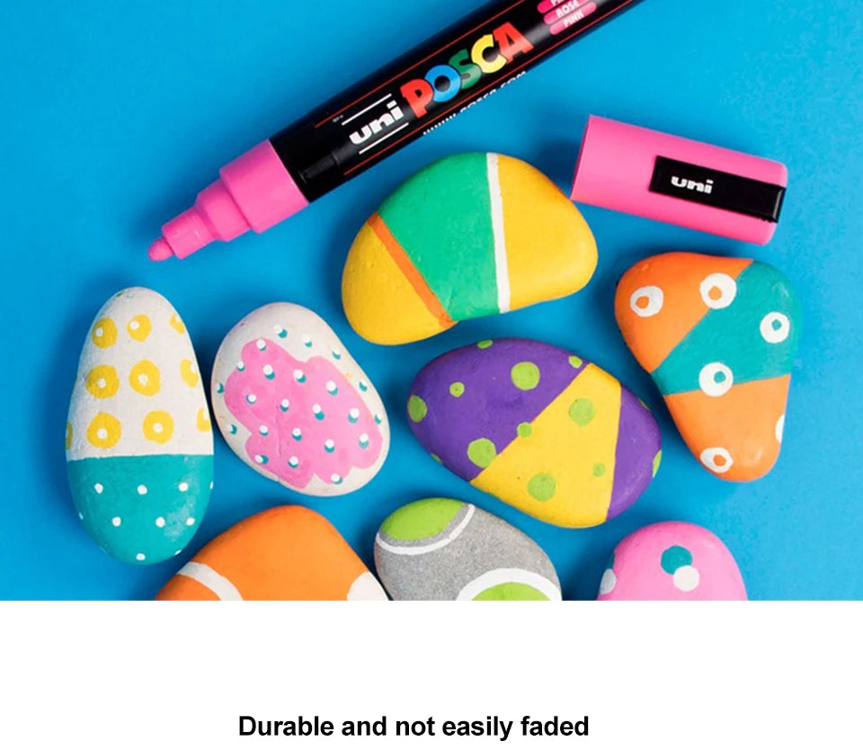 Uni Posca Markers Colors Pc-1m/3m/5m Acrylic Gift Box