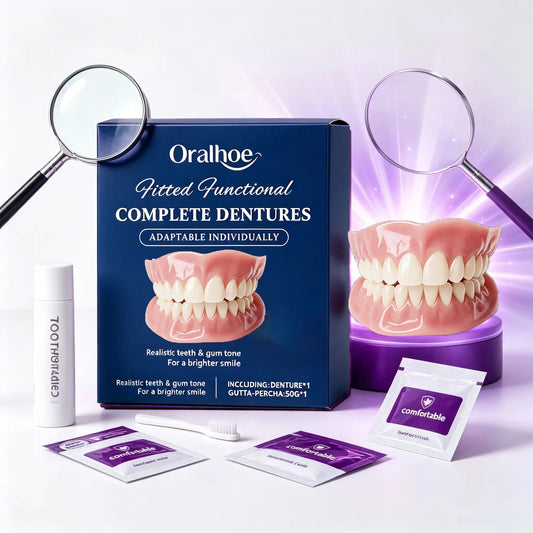 Adult Full Silicone Fake Teeth Upper & Lower