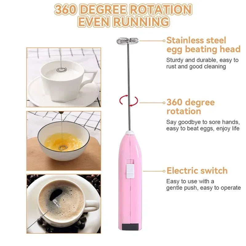 Mini Electric Milk Foamer Blender Wireless Coffee Whisk