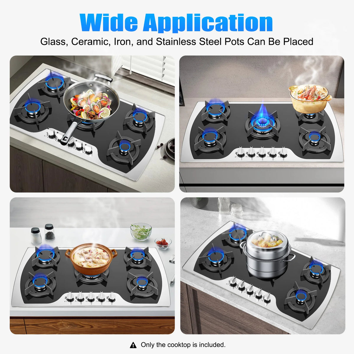 Lpg/Ng Gas Cooktop Gas Cooker Burners Built-In Gas