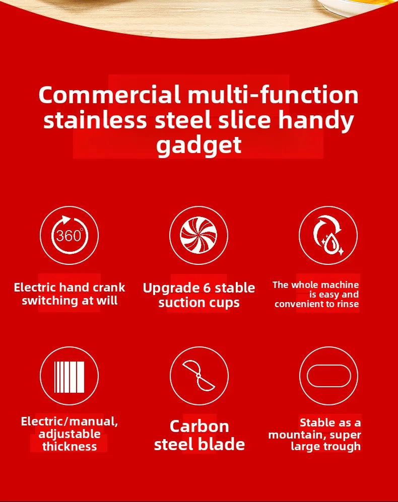 Pro Multi-Purpose Slicer - Electric & Operation Non-Slip