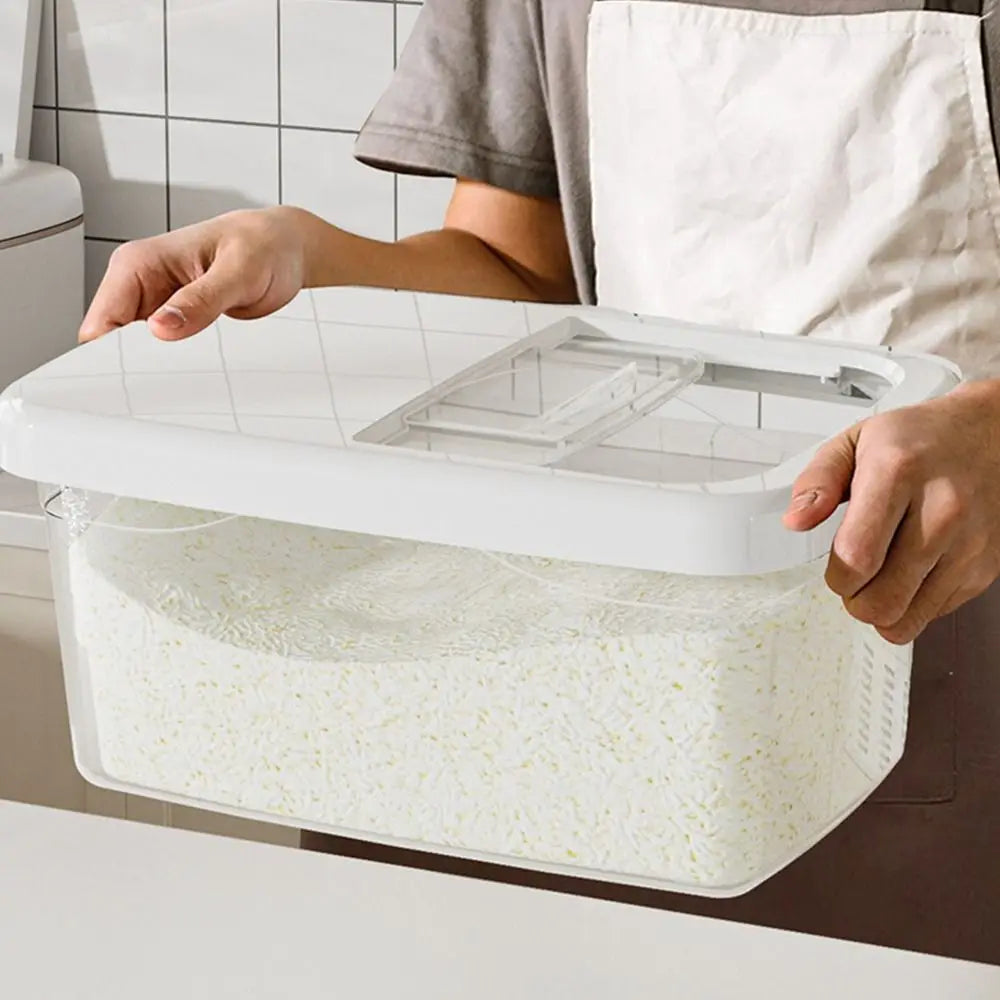 Moisture-Proof Rice Bucket Large Capacity Transparent Rice Grain